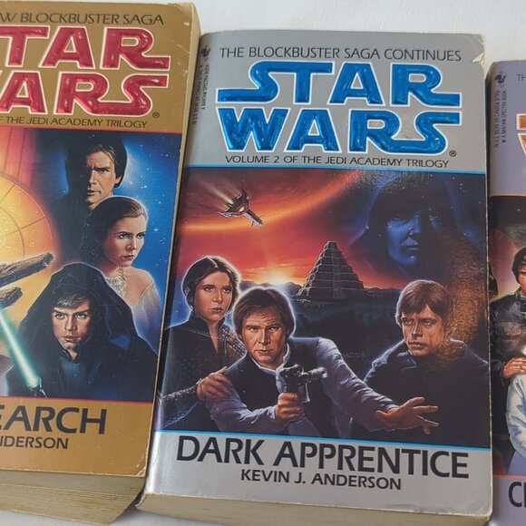 Star Wars The Jedi Academy Trilogy Paperback Book Set Kevin J Anderson 1994 - Picture 3 of 14